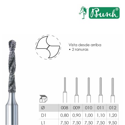 FRESA BUSCH FIG. 8203 BROCA DIAMANTADA (CAJA 2 UNIDADES)