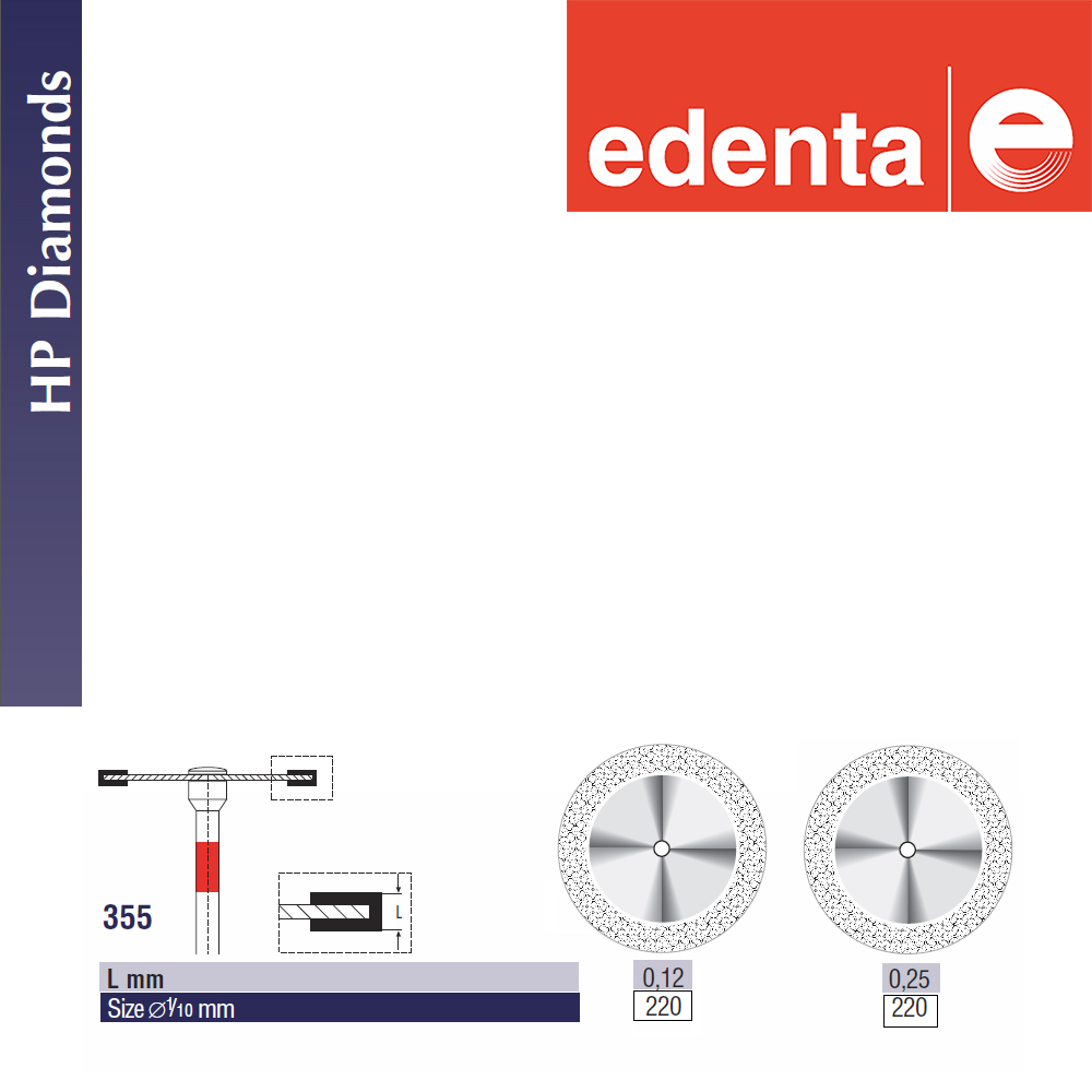 FRESA DIAMANTE EDENTA 355