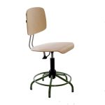 SILLA MADERA CON REPOSAPIES REGULABLE A GAS 42-55 CM