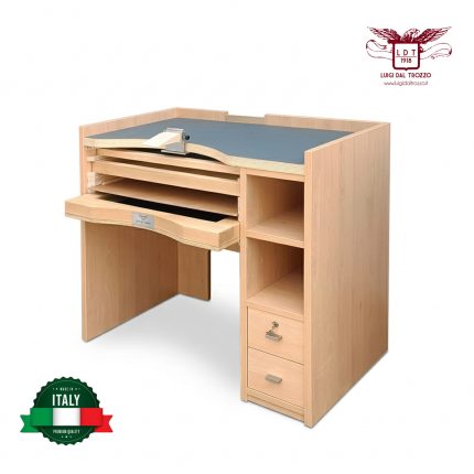 MESA JOYERO MADERA DE HAYA EUGANEO CON CAJONES LATERALES Y SOBRE DE FENIX®                          